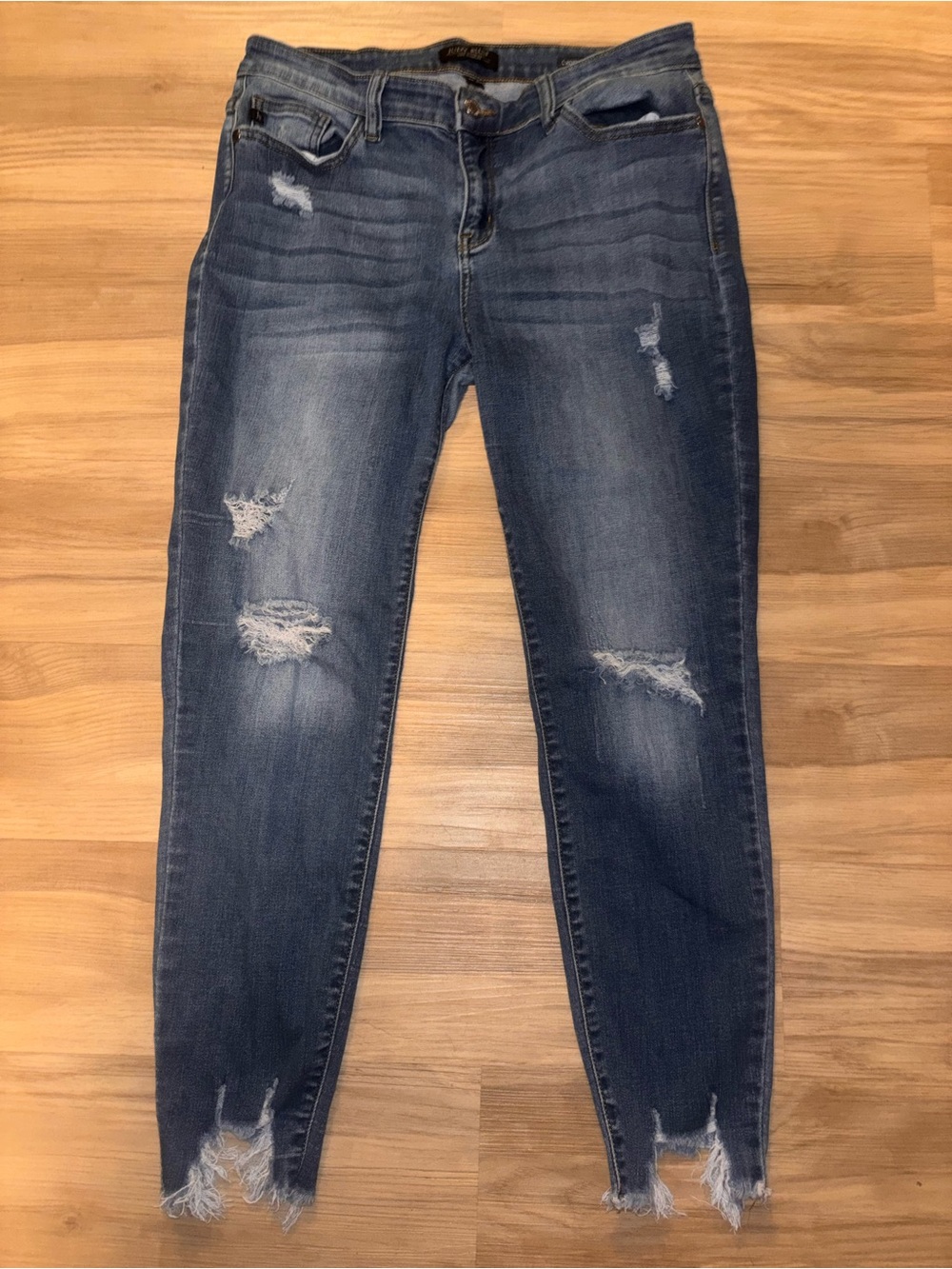 Judy Blue Distressed Skinny Jeans Stretch Jegging Size 13/31